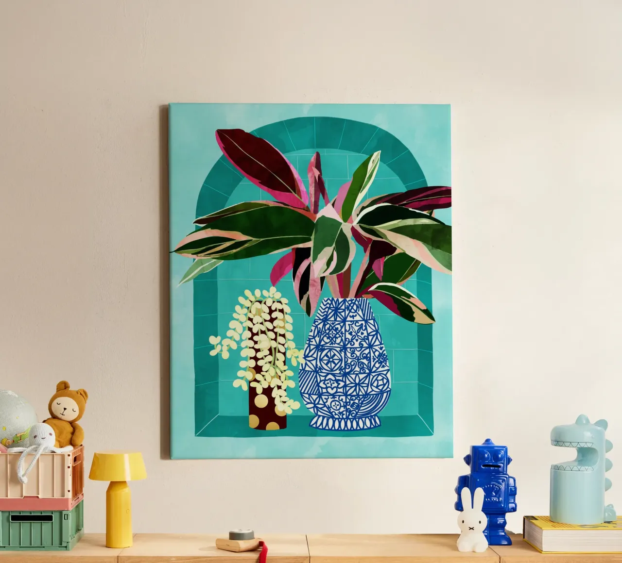 Moroccan Shelfie canvas with Floater frame by 83oranges