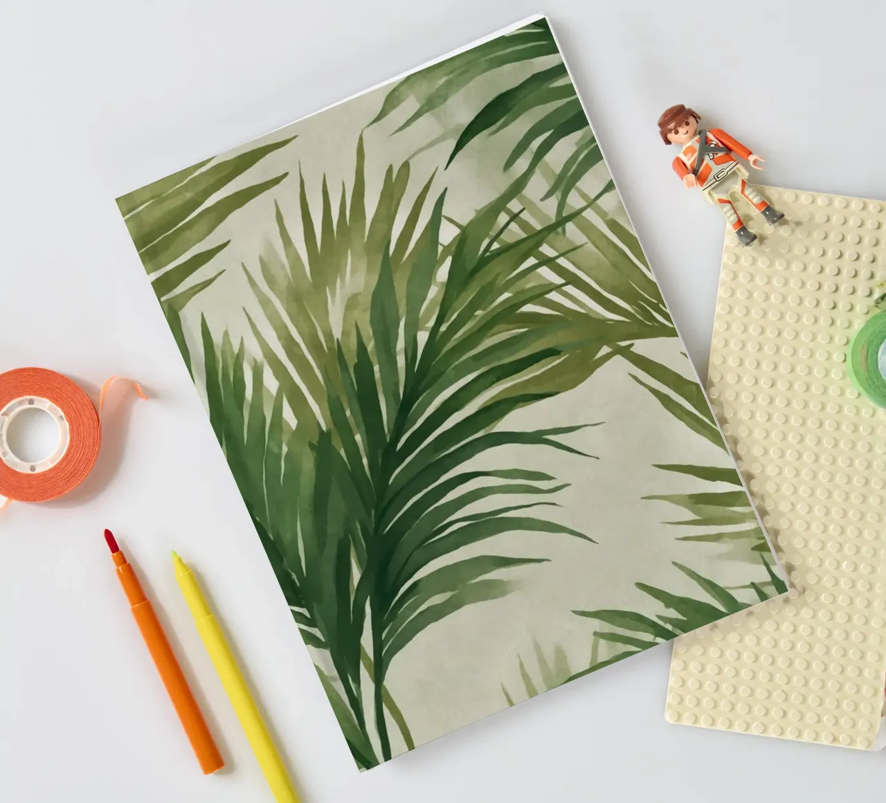 Lush Green Palm Fronds Jungle Fever notebook by Andrea Haase Modern Home