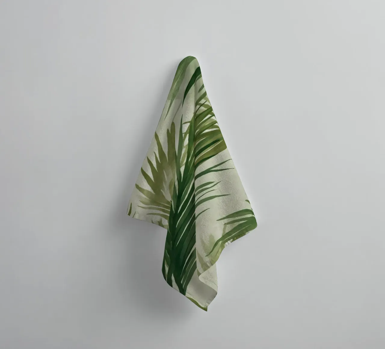 Feuilles de palmier vertes et luxuriantes Jungle Fever serviette de bain de Andrea Haase Modern Home