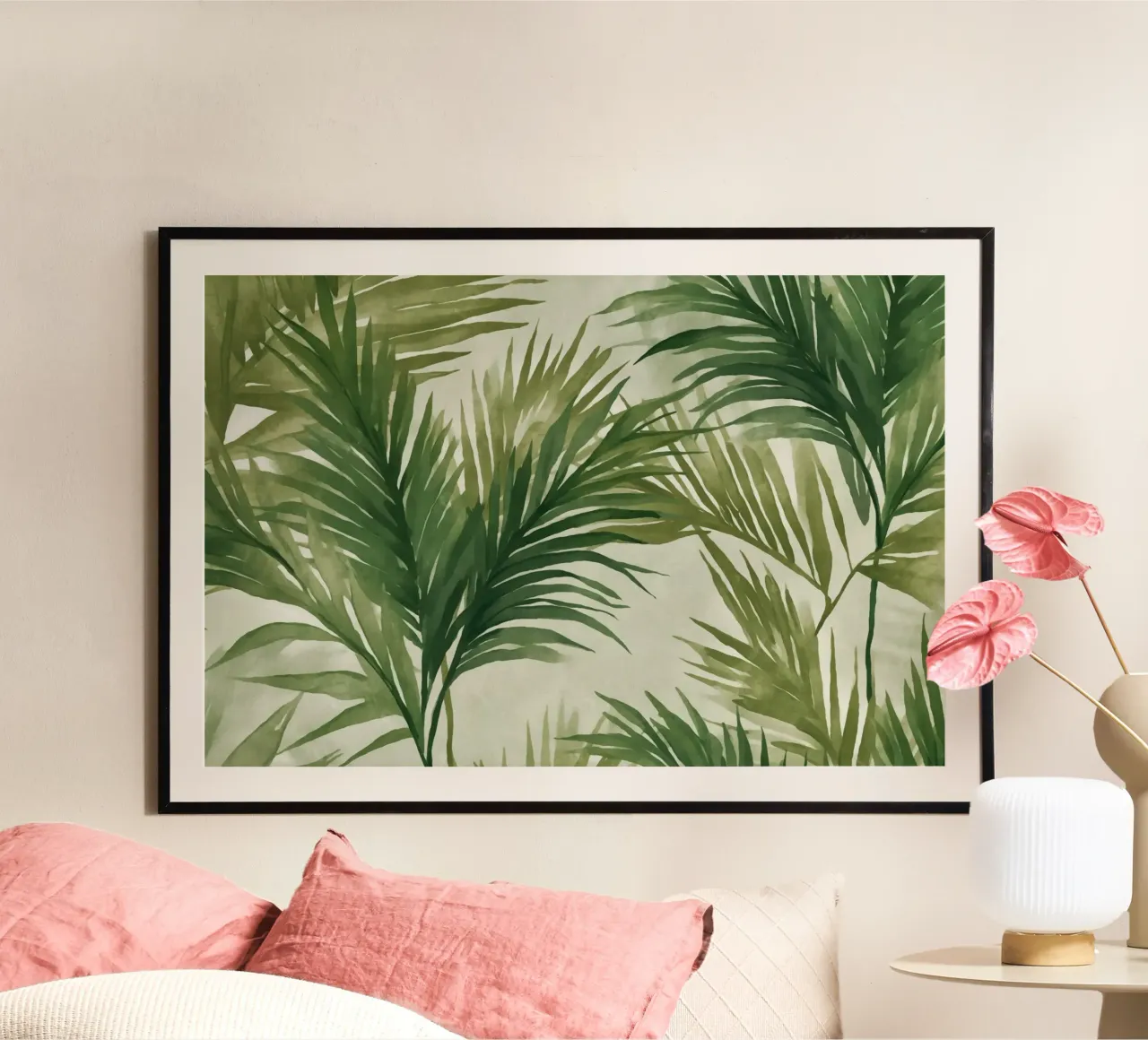 Üppig grüne Palmwedel Dschungelfieber Hahnemühle von Andrea Haase Modern Home