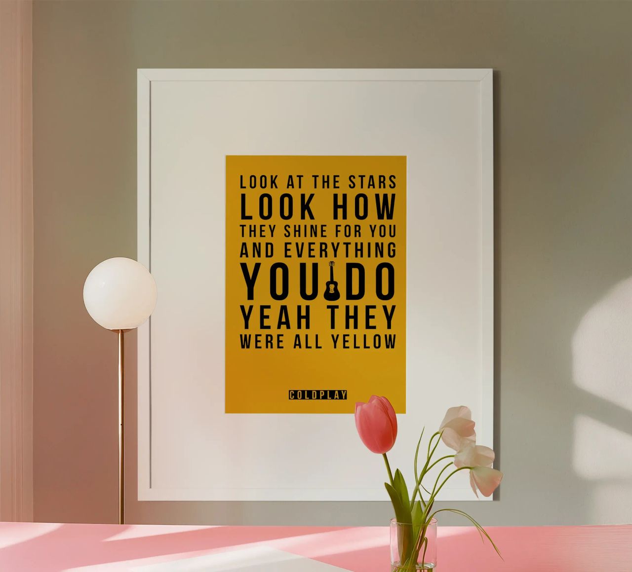 Look how they Shine poster con telaio in alluminio da Attaboy Dsgn