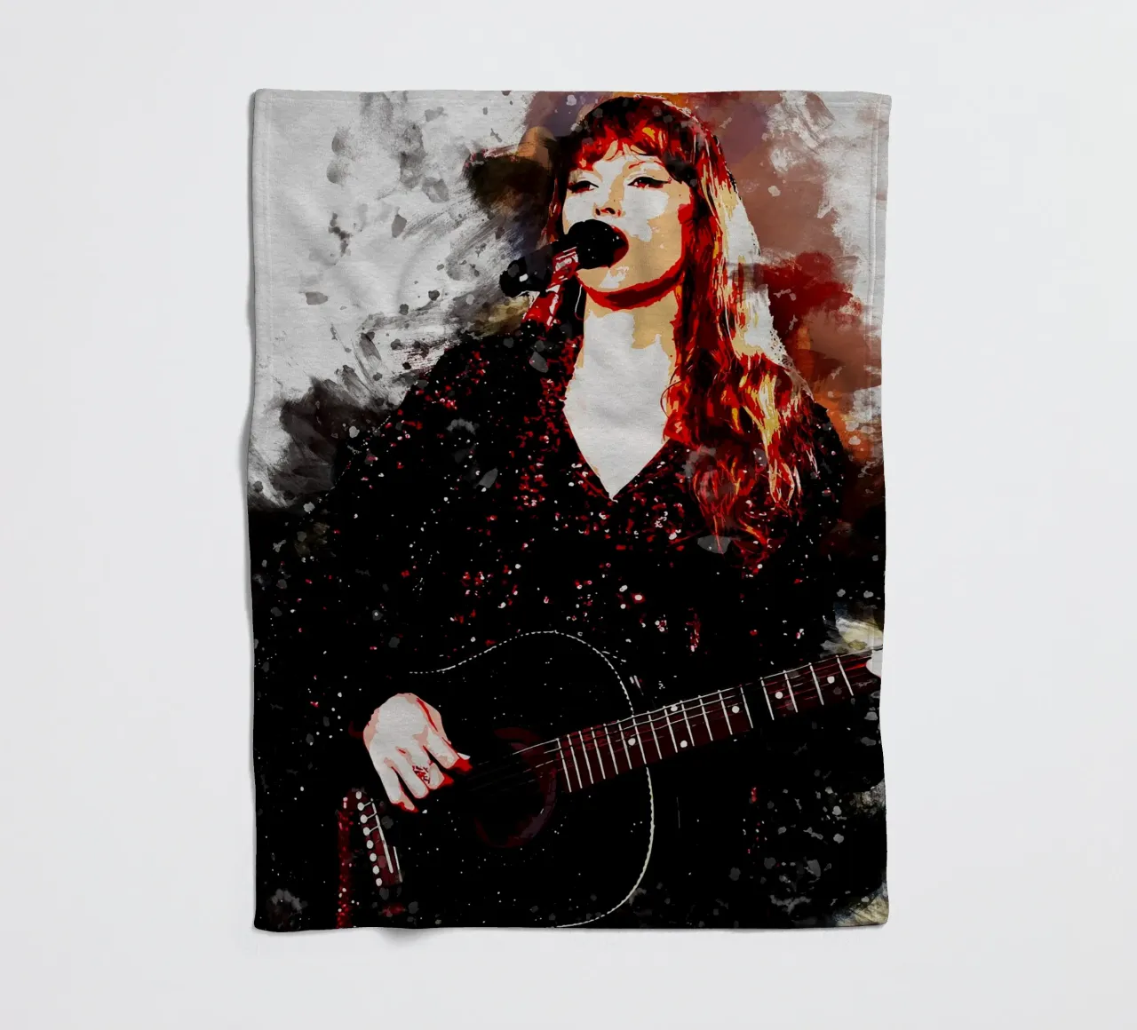 Sbaffo di Taylor Swift coperta in pile da neonartroom