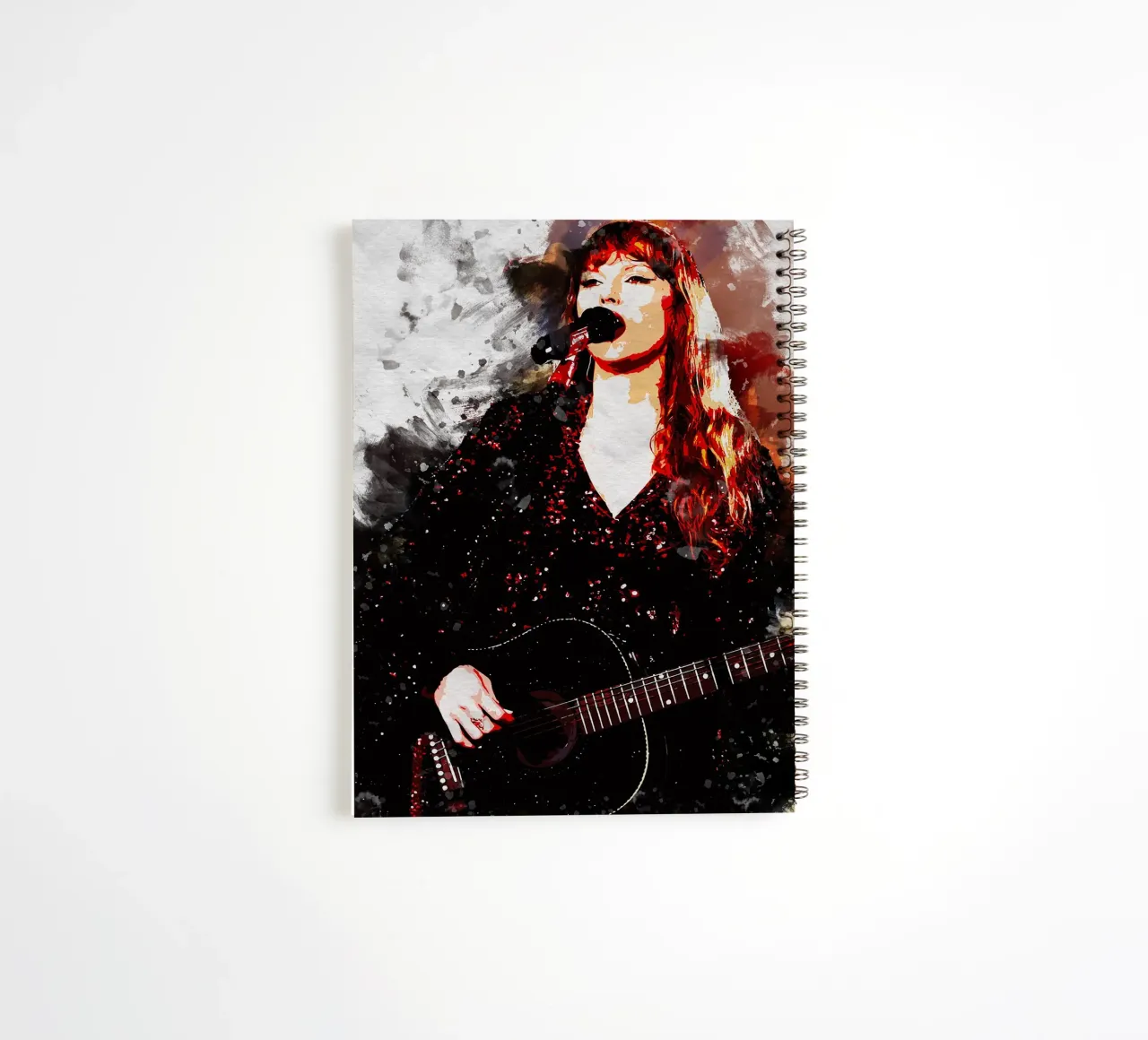 Smudge of Taylor Swift spiral notebook by neonartroom