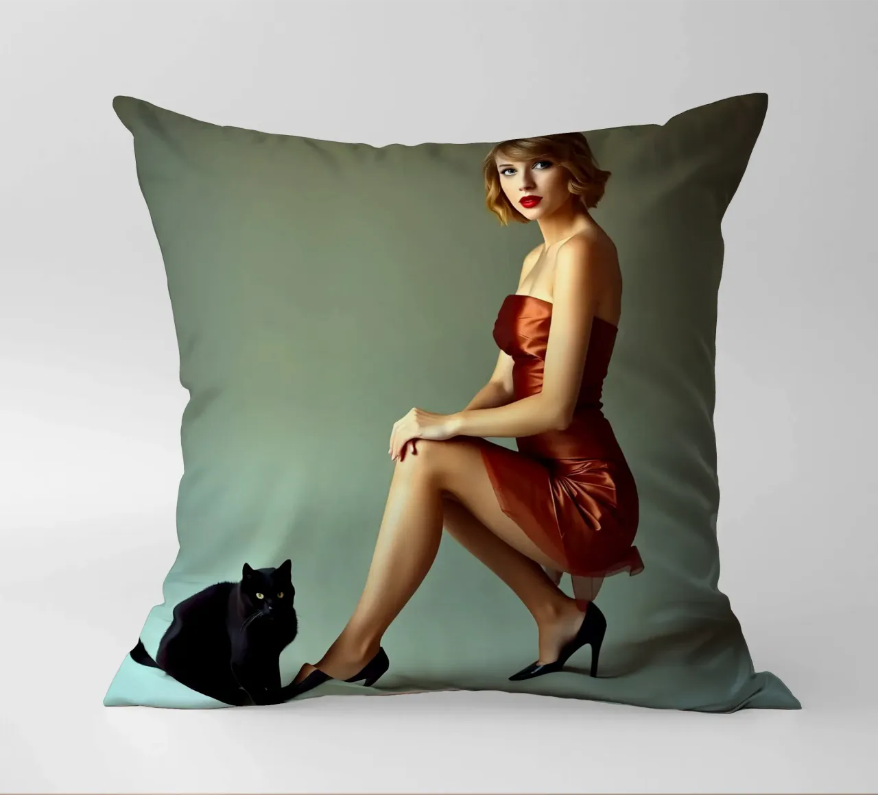 Bionda con gatto cuscino da Anita's Dream