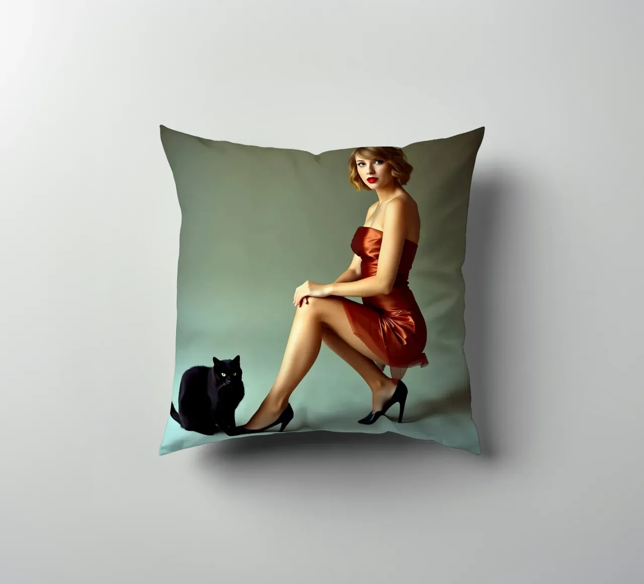 Bionda con gatto cuscino da Anita's Dream