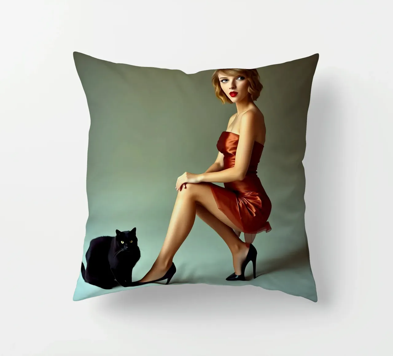 Bionda con gatto cuscino da Anita's Dream