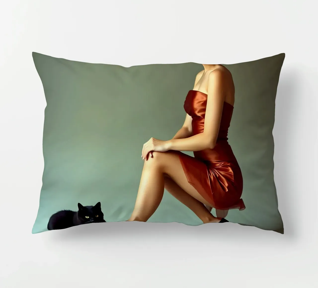 Bionda con gatto cuscino da Anita's Dream