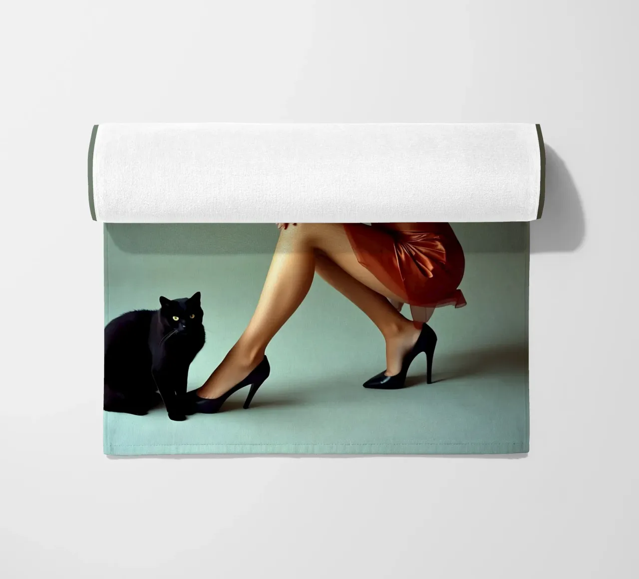 Bionda con gatto telo mare da Anita's Dream