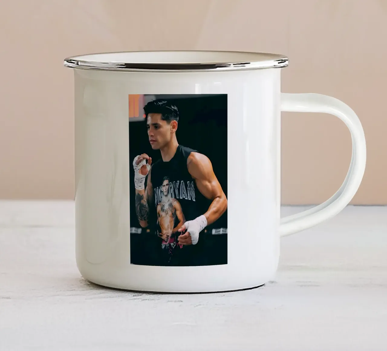 Ryan Garcia tazza in smalto da Low poly art
