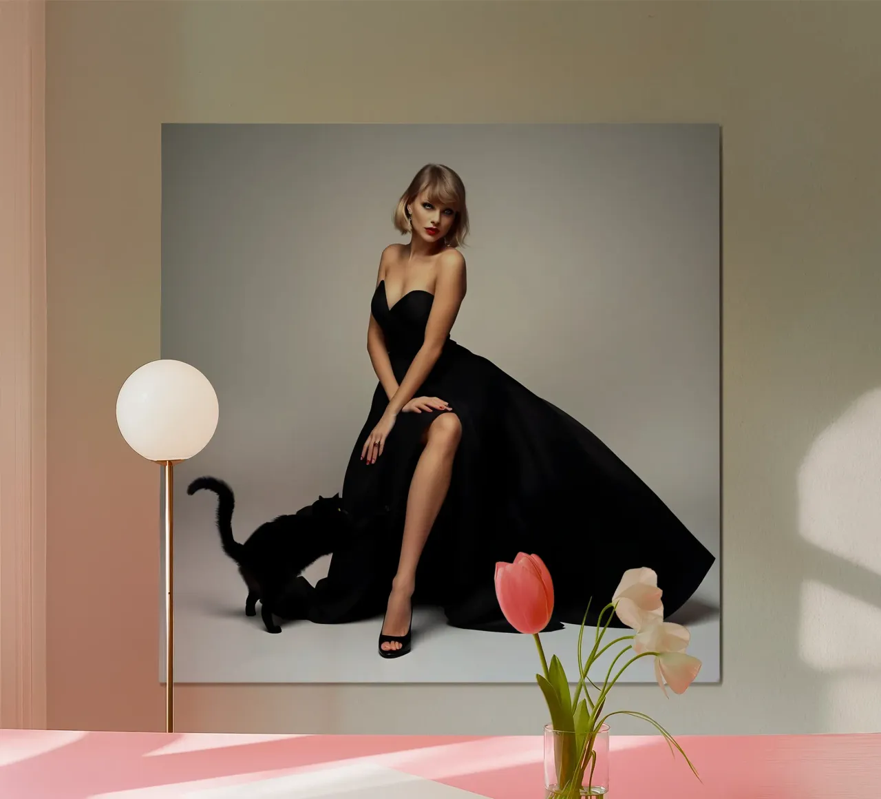 Amante dei gatti poster con telaio in plastica da Anita's Dream