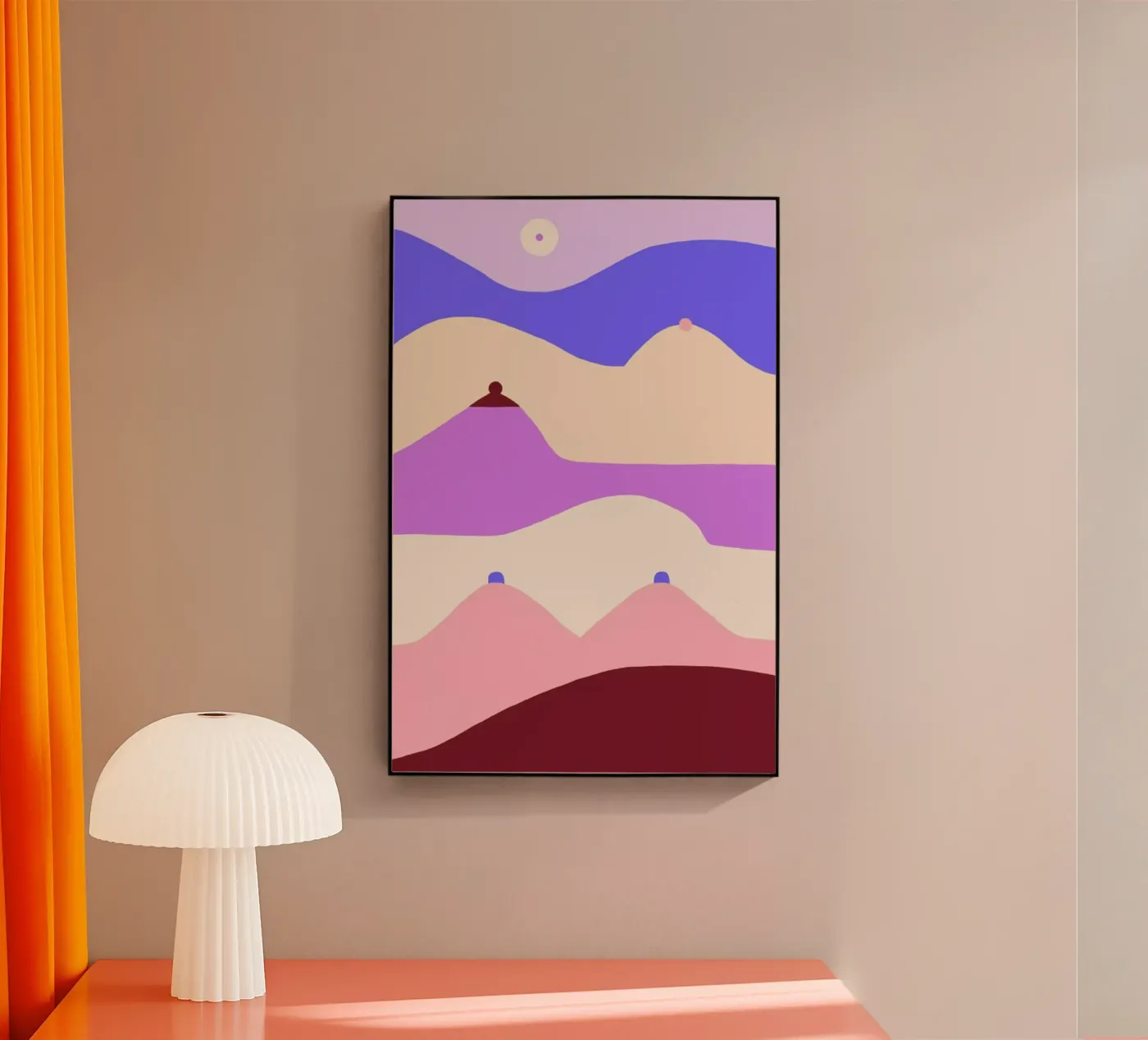 Boobscape acrylic glass by Maren Gross