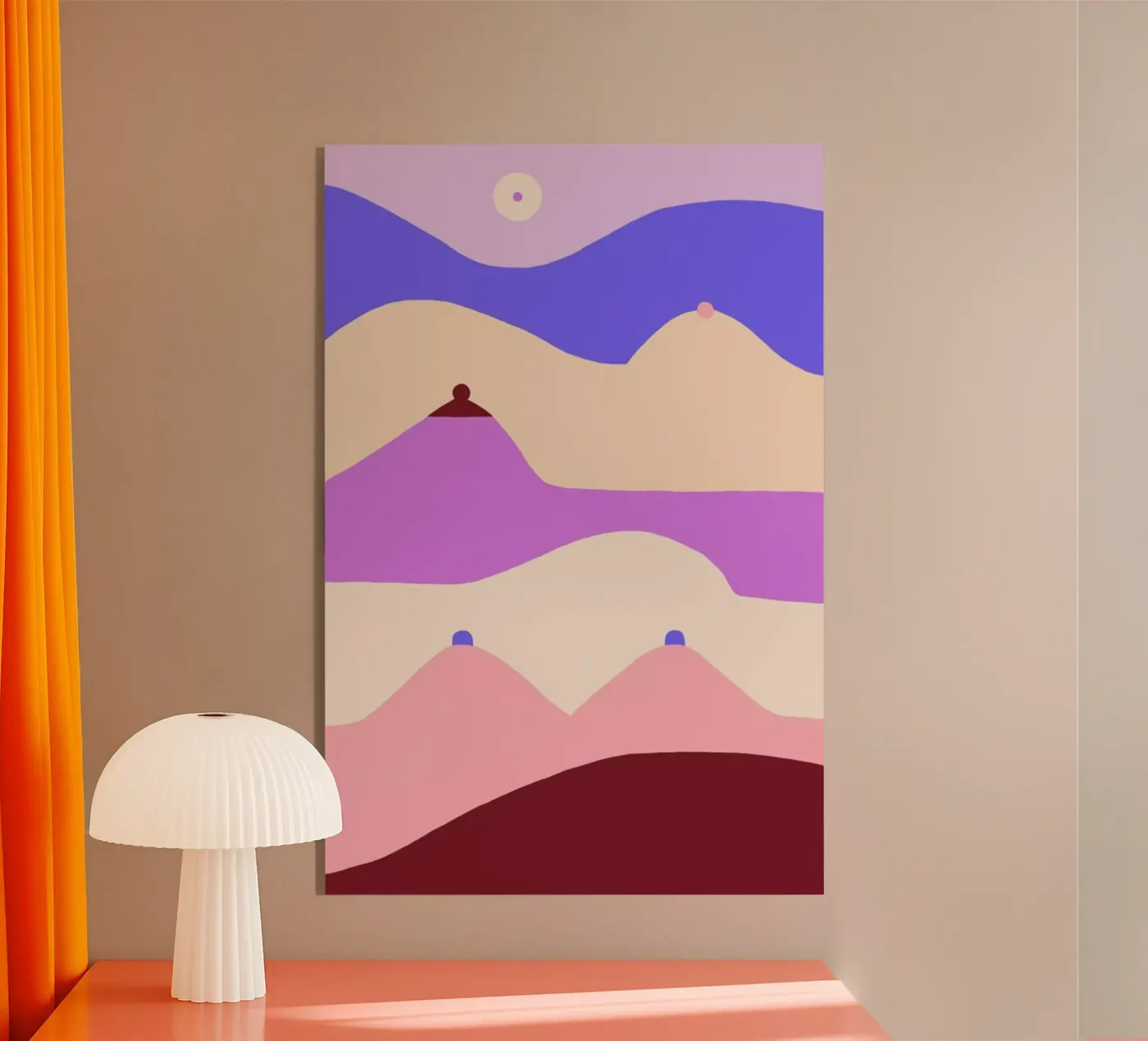 Boobscape acryl van Maren Gross