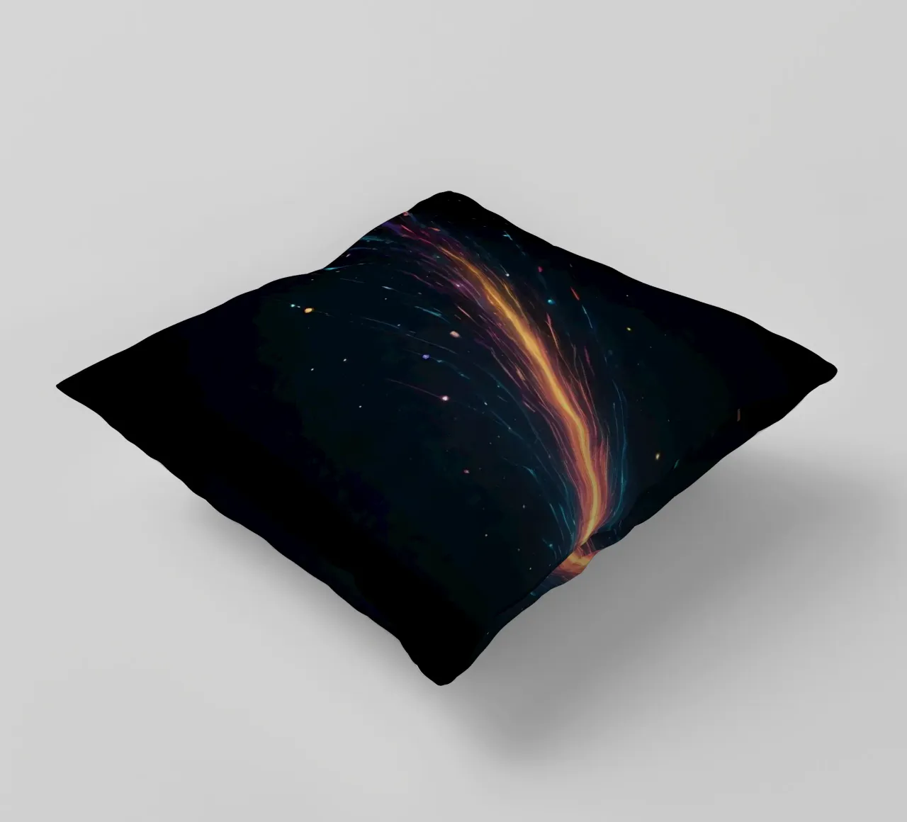 design astratto con vibranti striature di colore cuscino da DesignDoodle