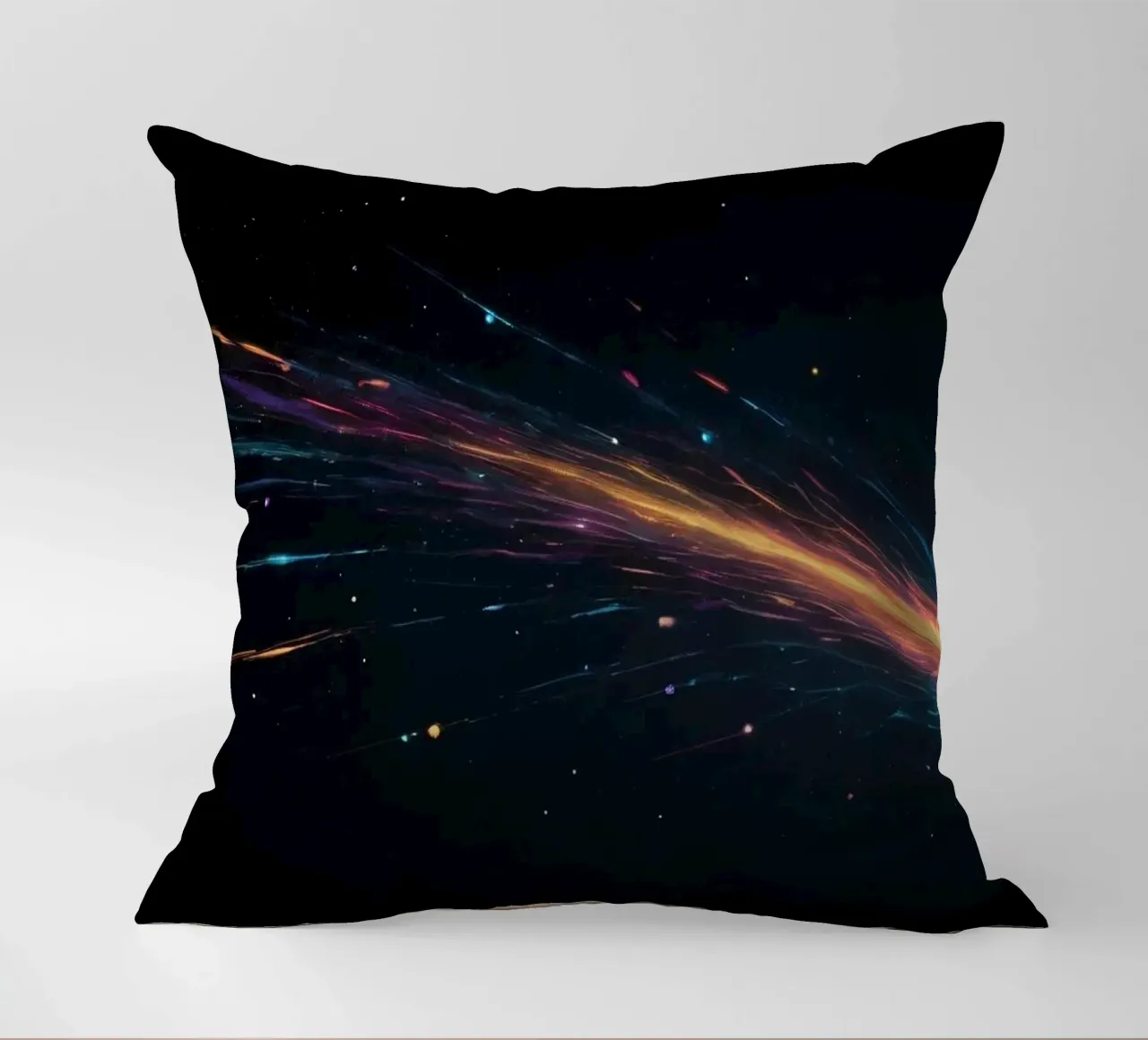 design astratto con vibranti striature di colore cuscino da DesignDoodle
