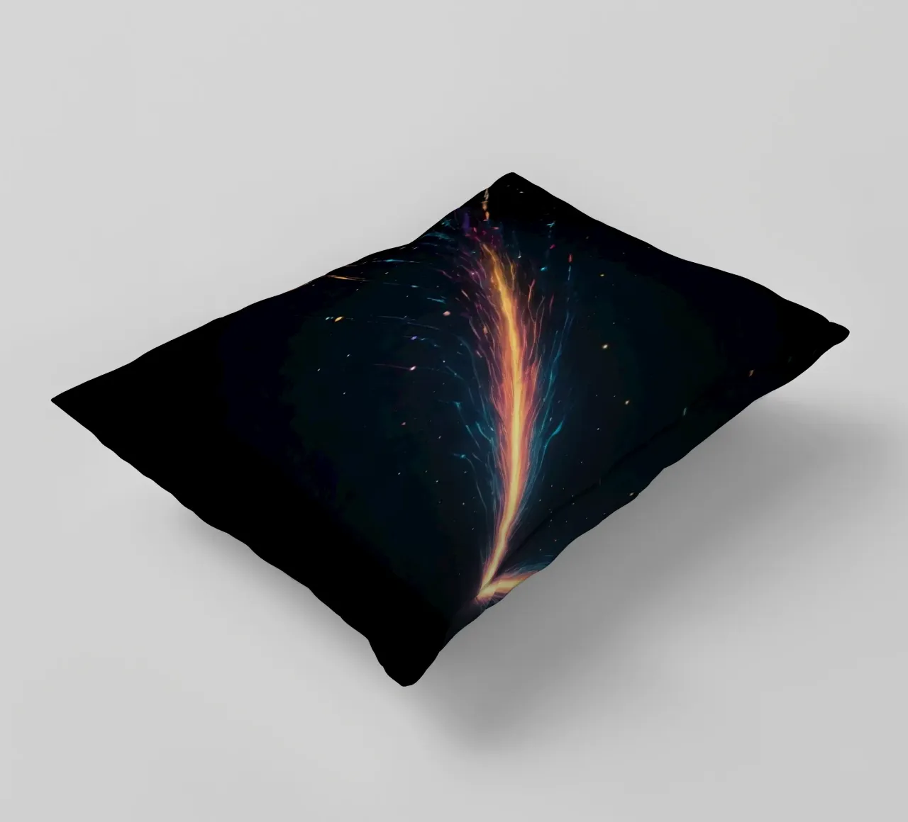 design astratto con vibranti striature di colore cuscino da DesignDoodle