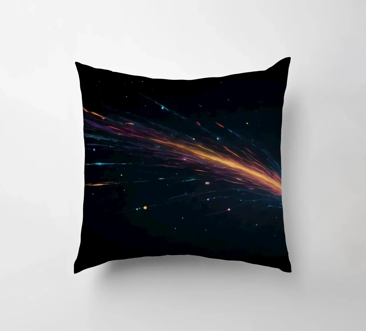 design astratto con vibranti striature di colore cuscino da DesignDoodle