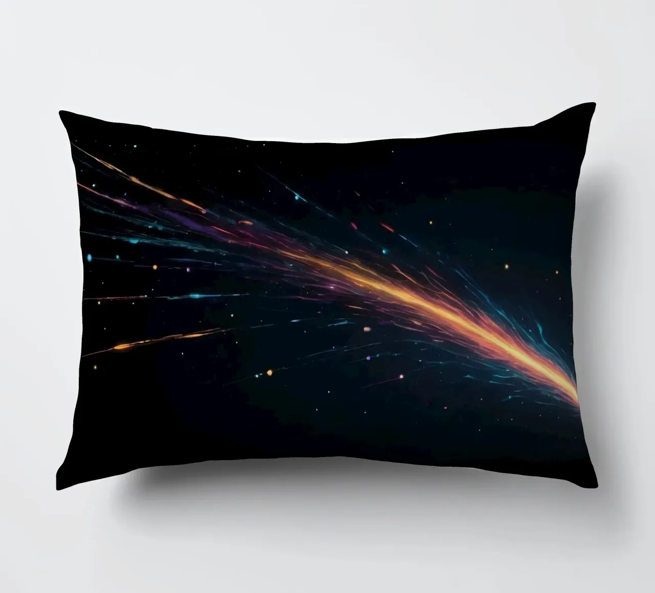 design astratto con vibranti striature di colore cuscino da DesignDoodle