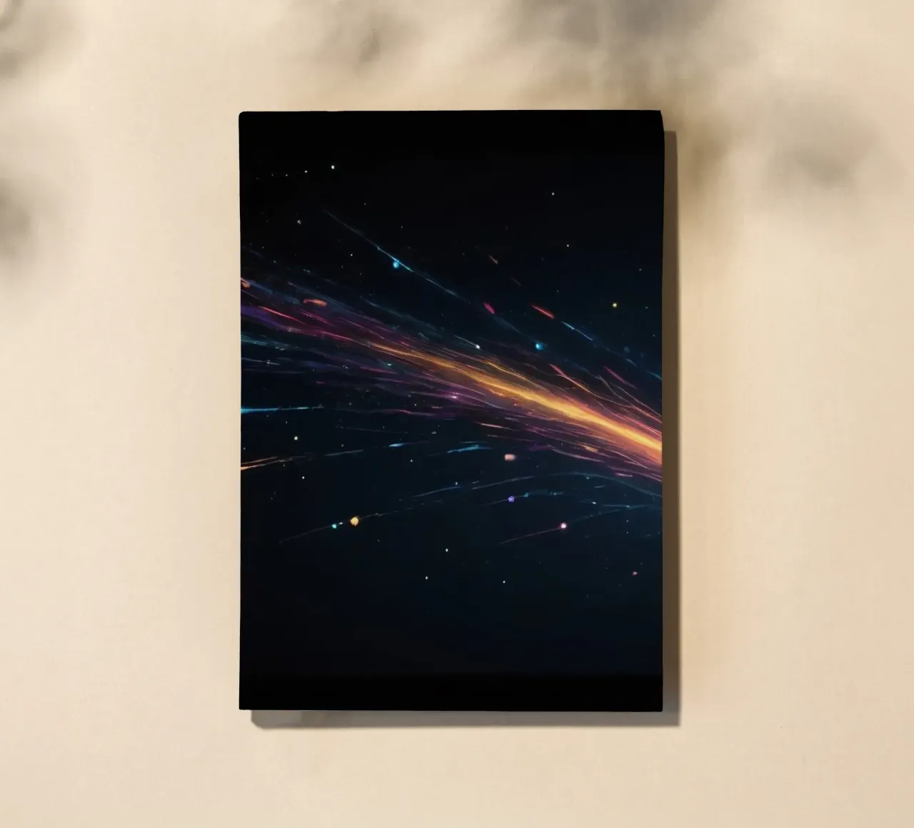 abbstract design with vibrant streaks of color notebook by DesignDoodle