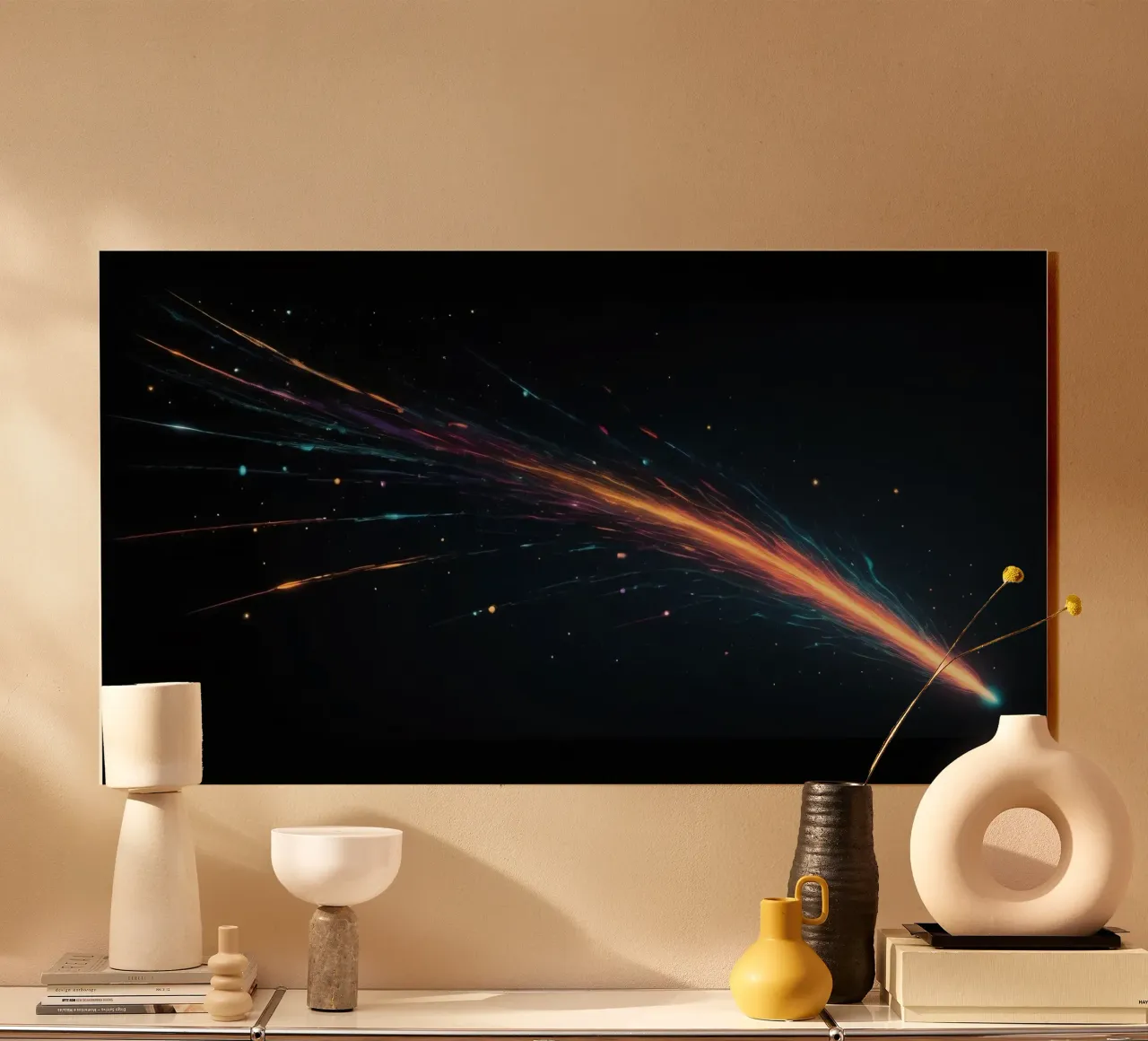 design astratto con vibranti striature di colore plexiglass da DesignDoodle