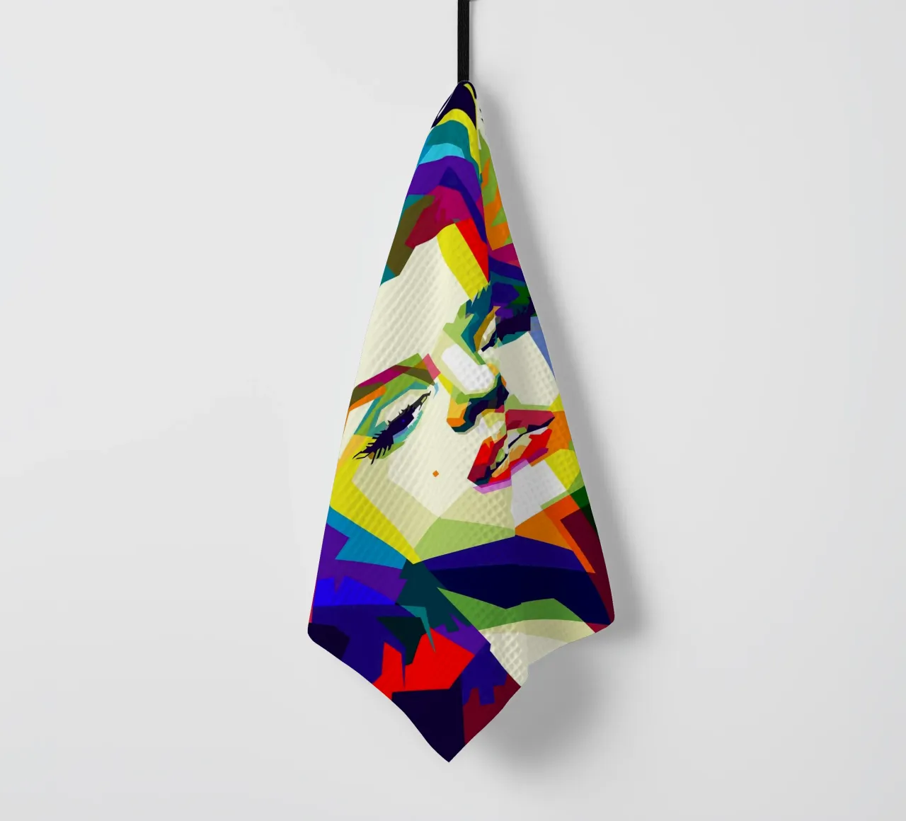 Marilyn Monroe Iconic Actress WPAP Trending Now tea towel by Artkreator