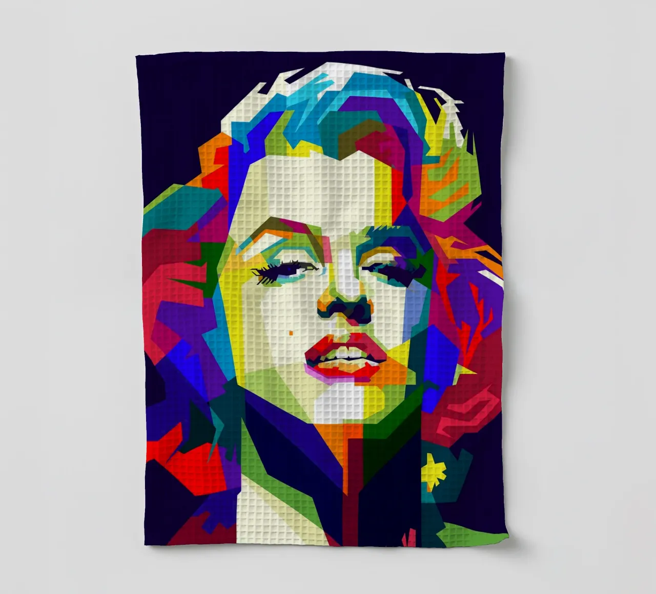 Marilyn Monroe Iconic Actress WPAP Trending Now tea towel by Artkreator