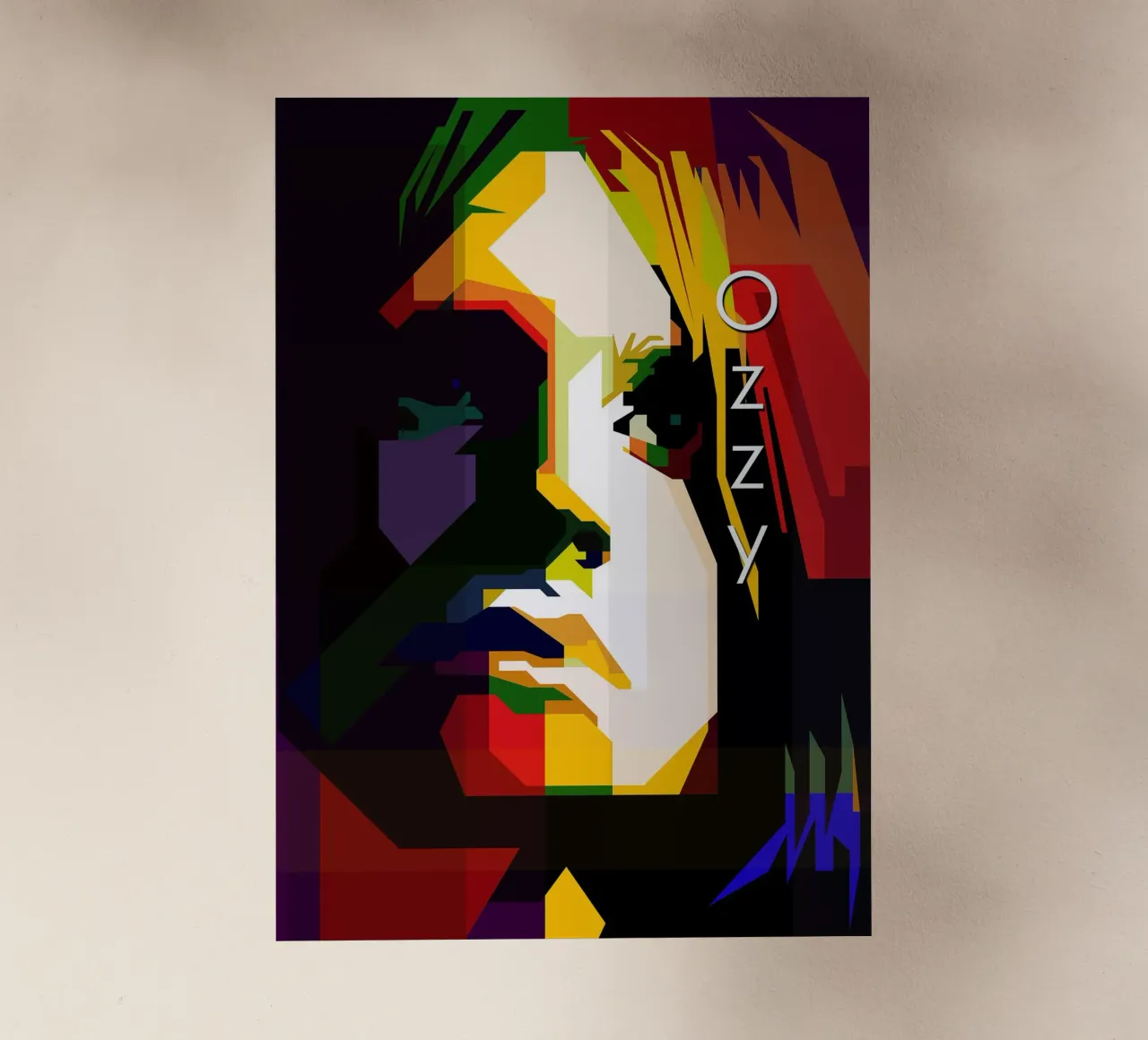 Ozzy Osbourne Icona dell'Heavy Metal WPAP Trending Now pellicola backlit da Artkreator
