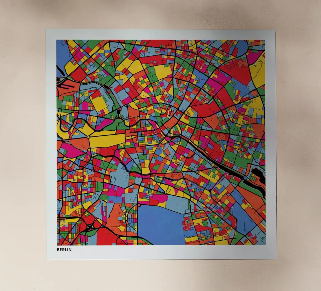 Berlin pellicola backlit da The Cartography Collection