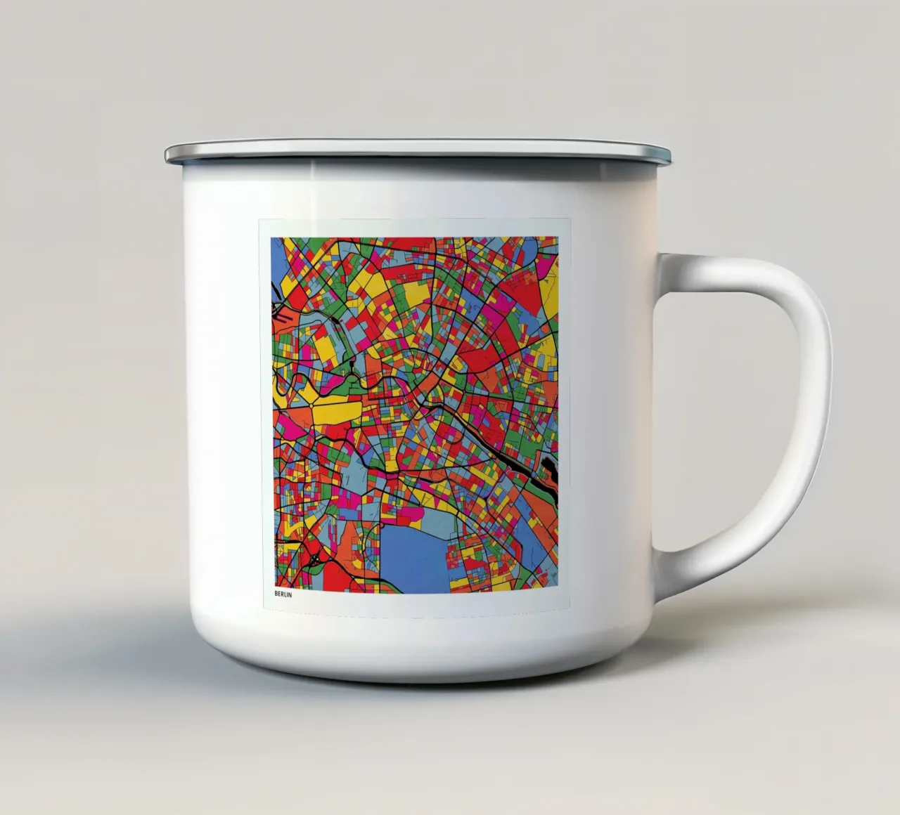 Berlin tazza in smalto da The Cartography Collection