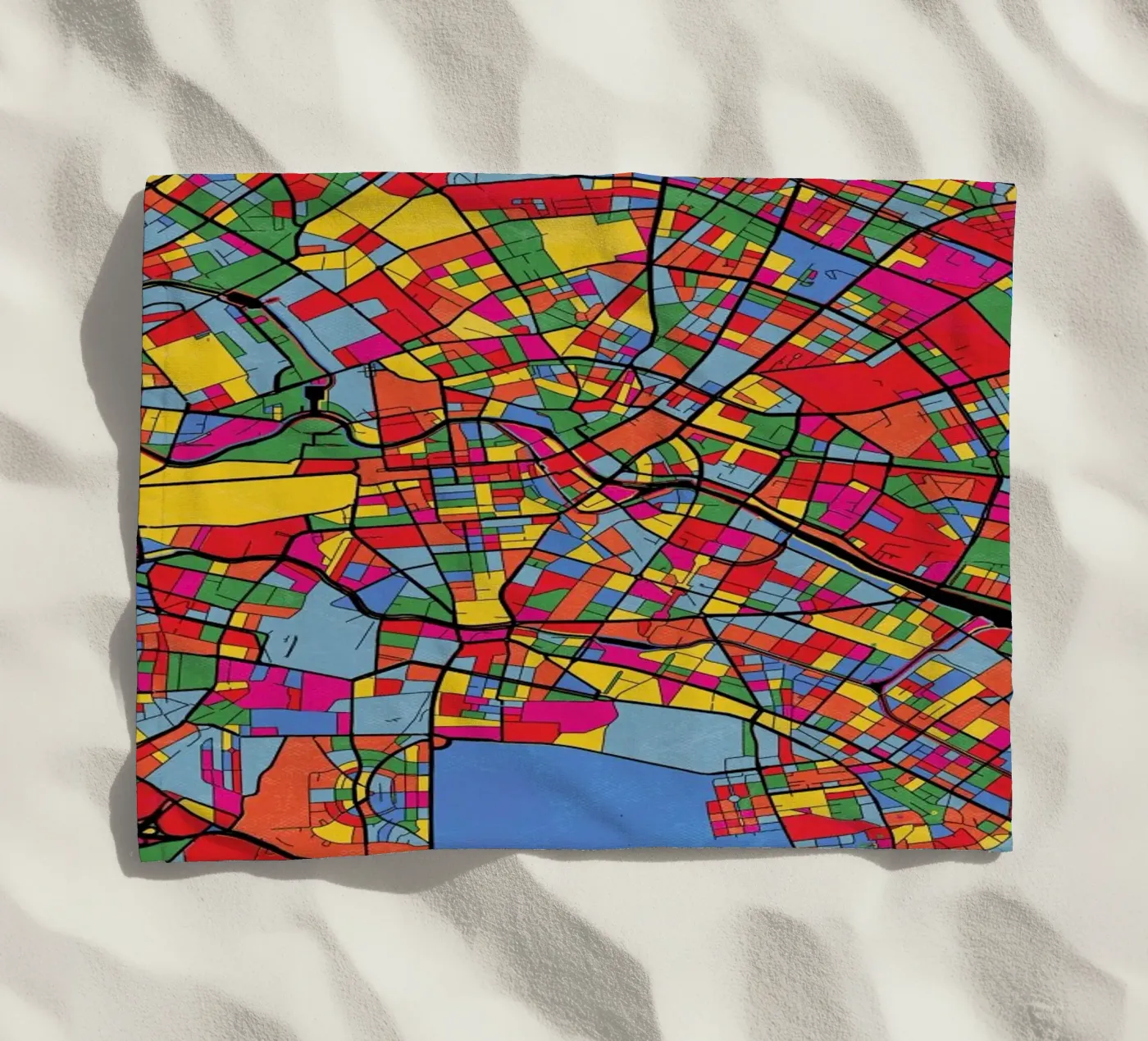 Berlin strandhanddoek van The Cartography Collection