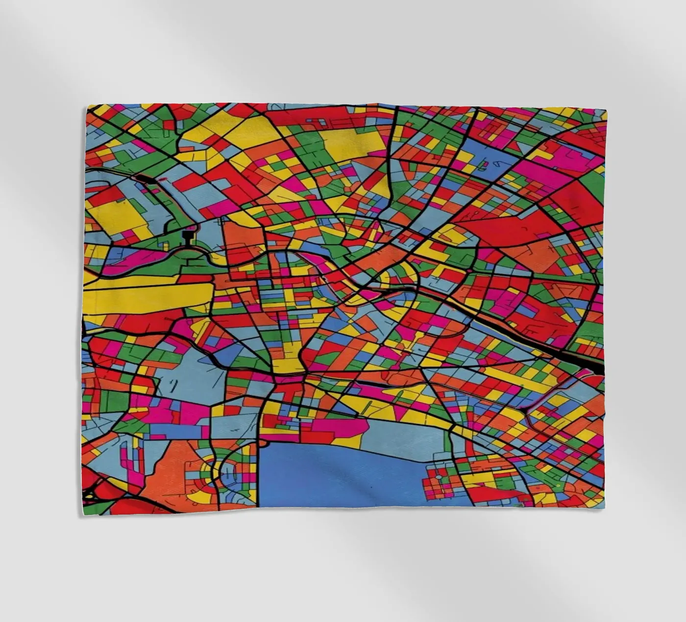 Berlin strandhanddoek van The Cartography Collection