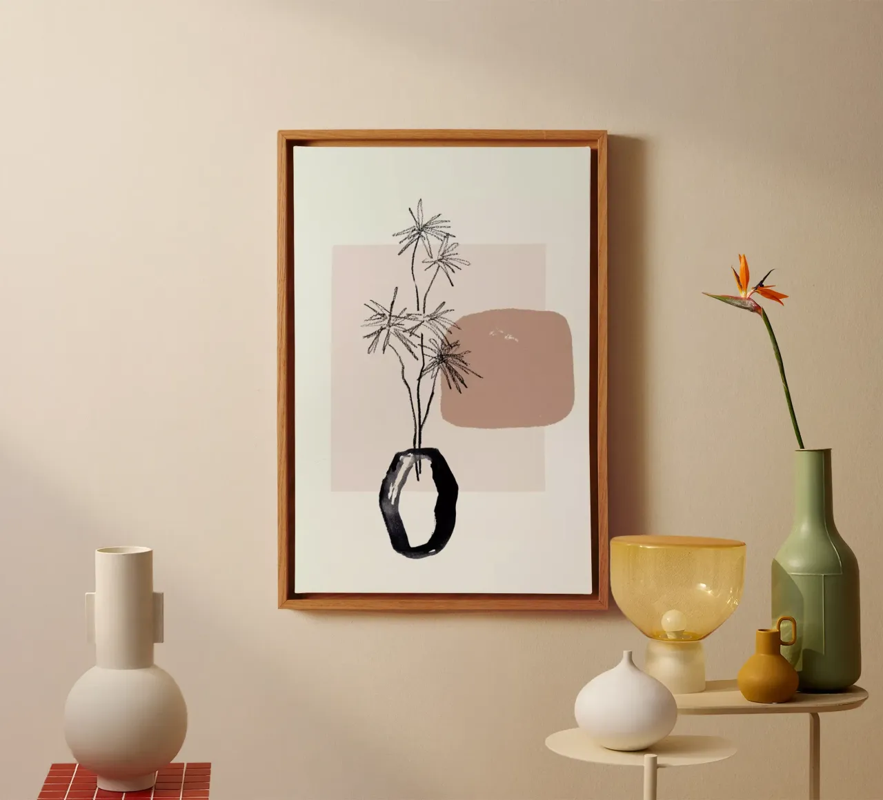 Plants and Vases, No. 16 tela con Cornice a cassetta da Farina Kuklinski