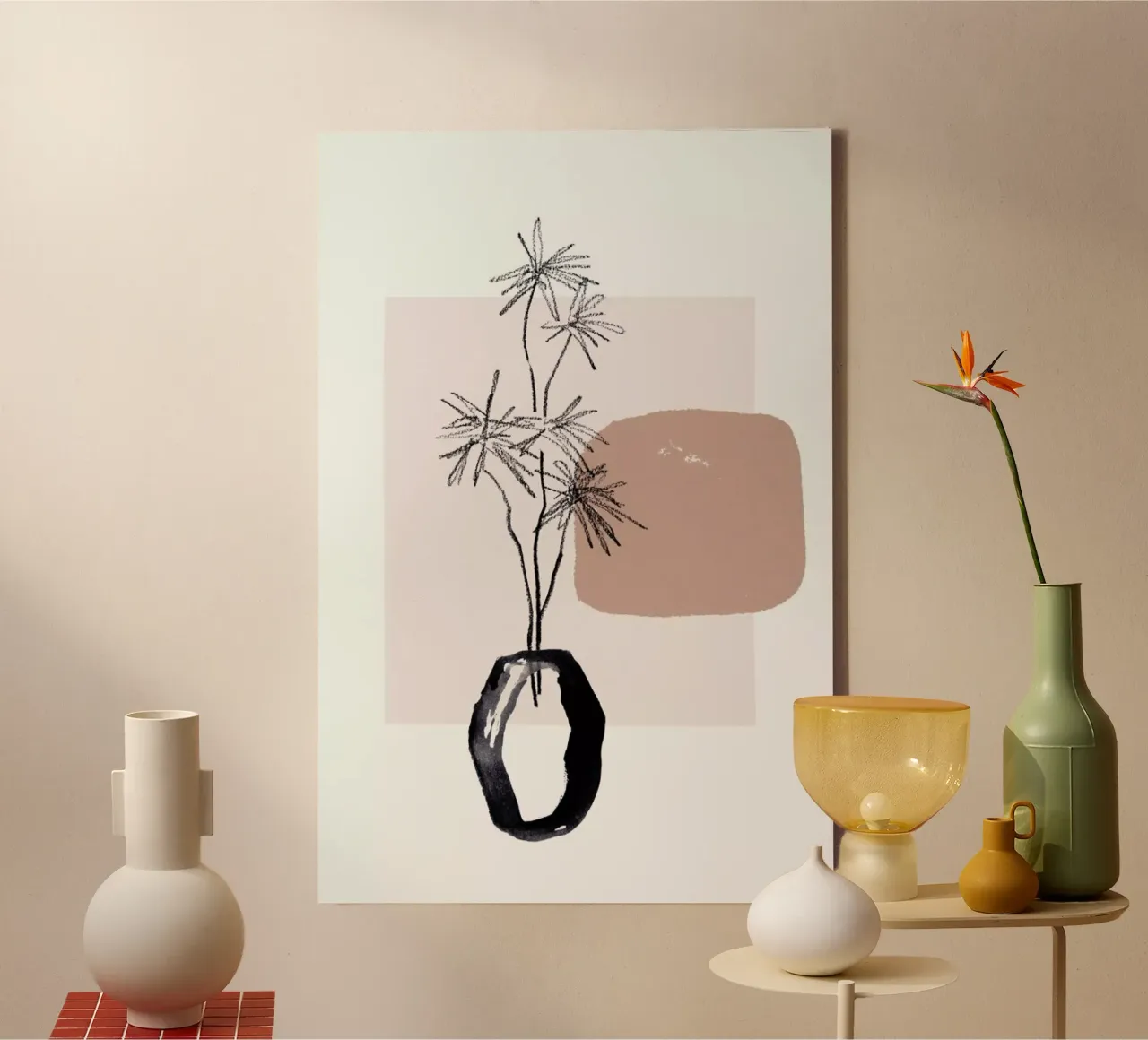 Plants and Vases, No. 16 tela con Cornice a cassetta da Farina Kuklinski