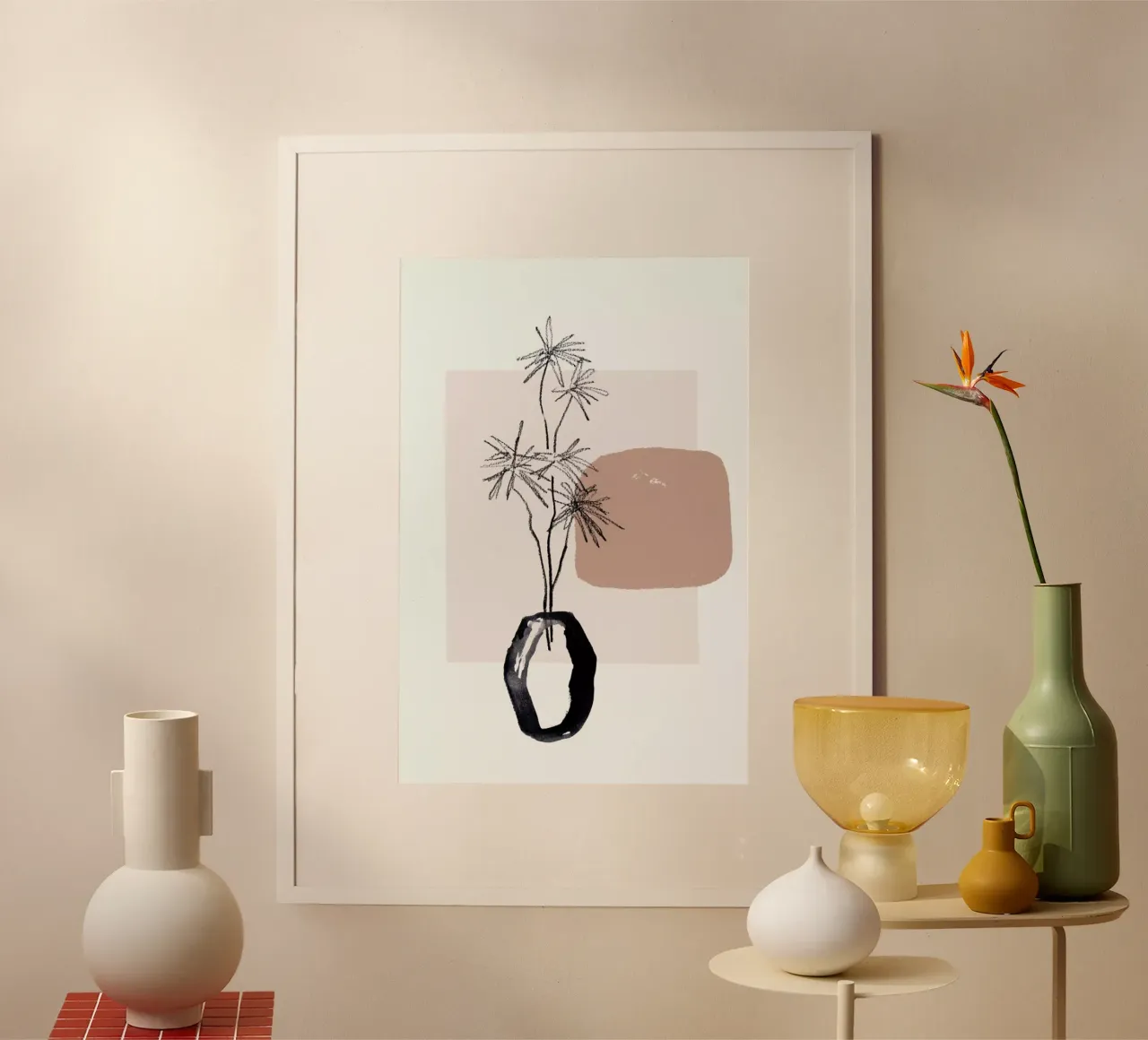 Plants and Vases, No. 16 carta hahnemühle da Farina Kuklinski