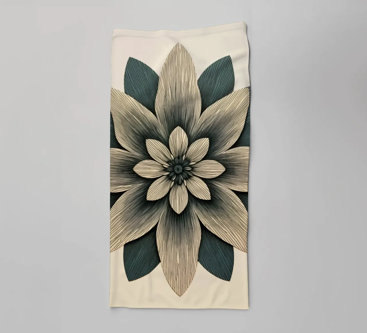 Fiore simmetrico asciugamano da bagno da Imagine