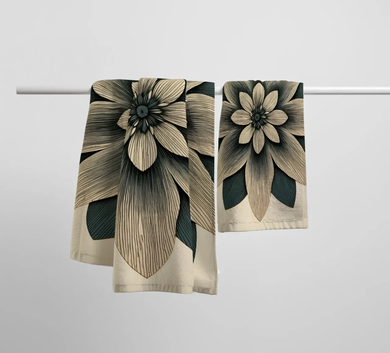 Fiore simmetrico asciugamano da bagno da Imagine