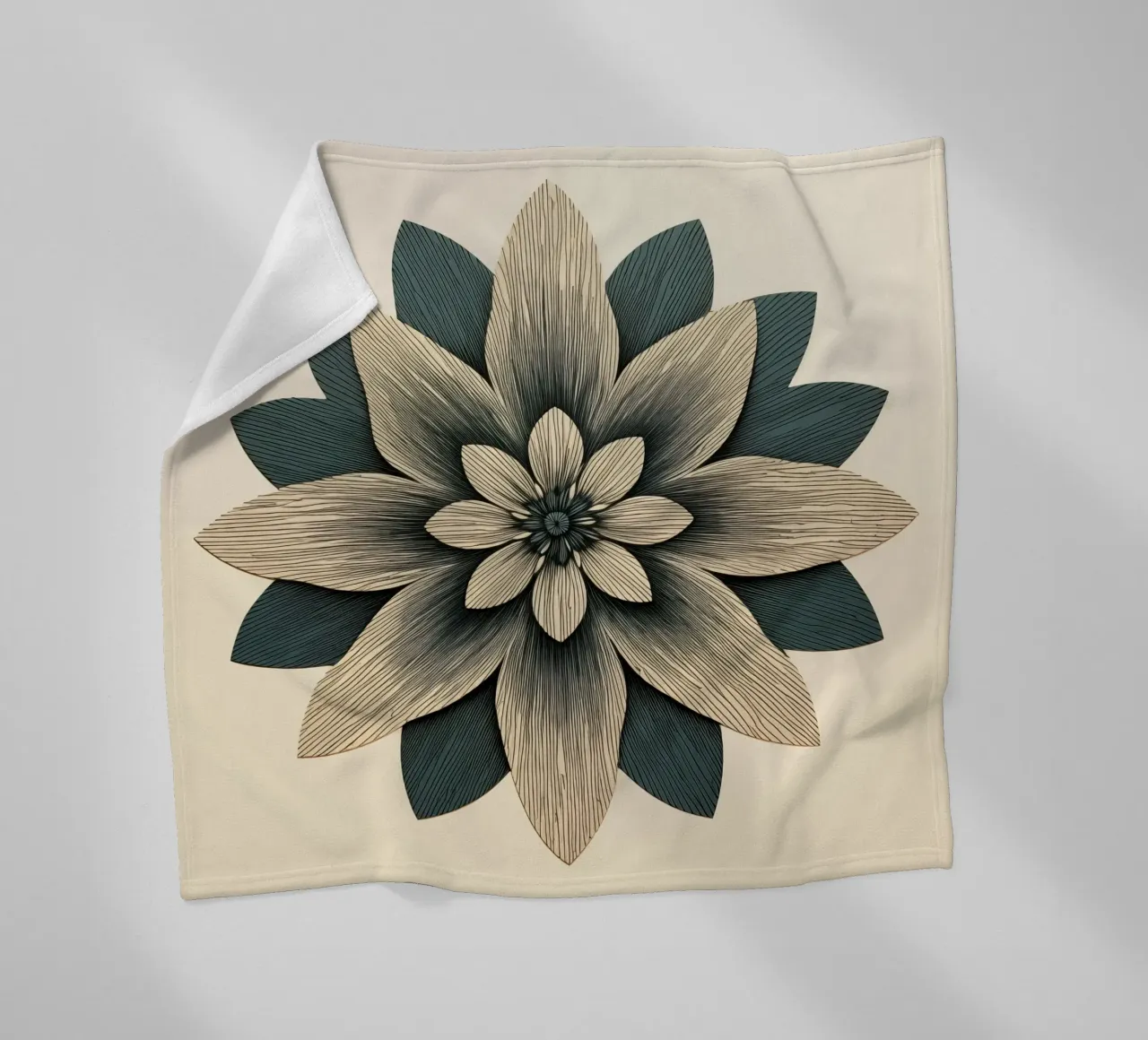 Fiore simmetrico coperta in pile da Imagine