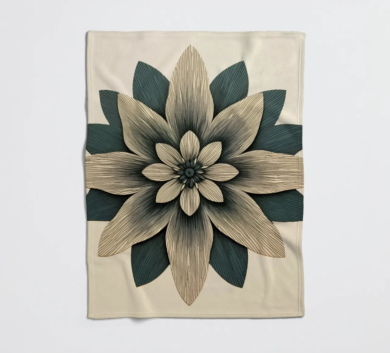 Fiore simmetrico coperta in pile da Imagine