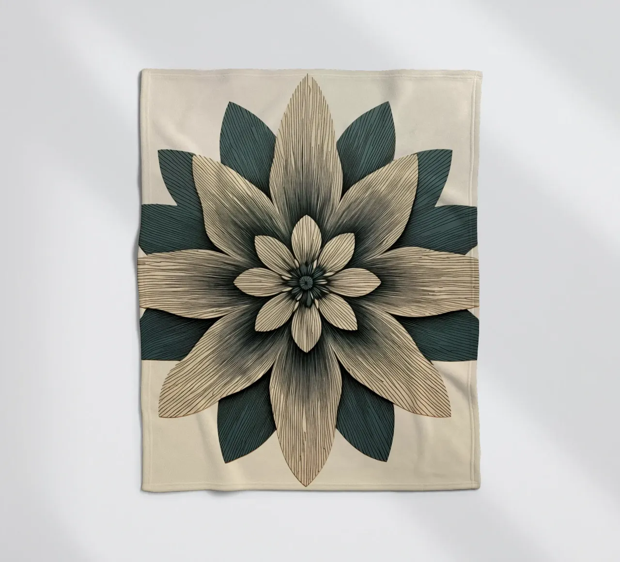 Fiore simmetrico coperta in pile da Imagine