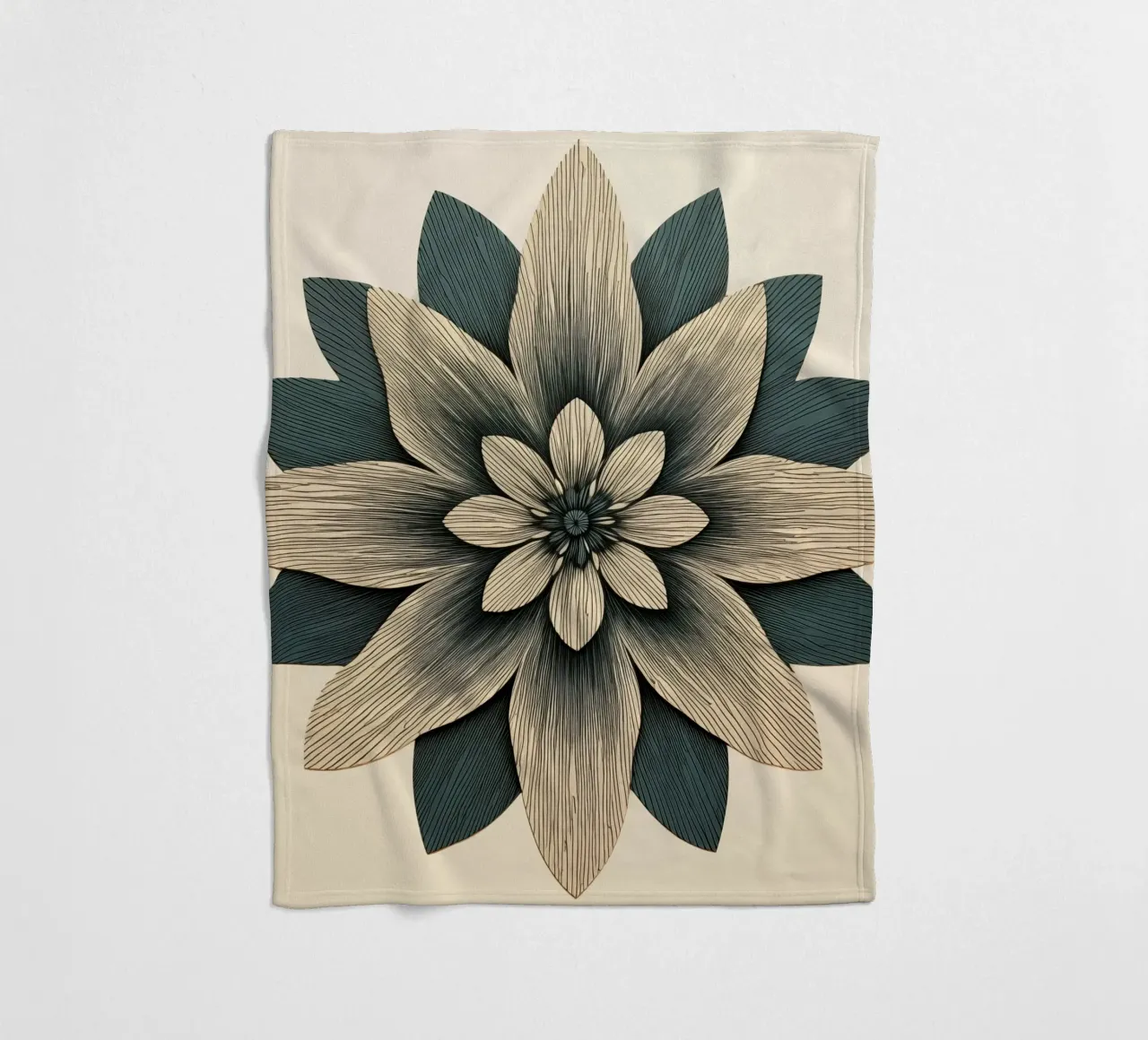 Fiore simmetrico coperta in pile da Imagine