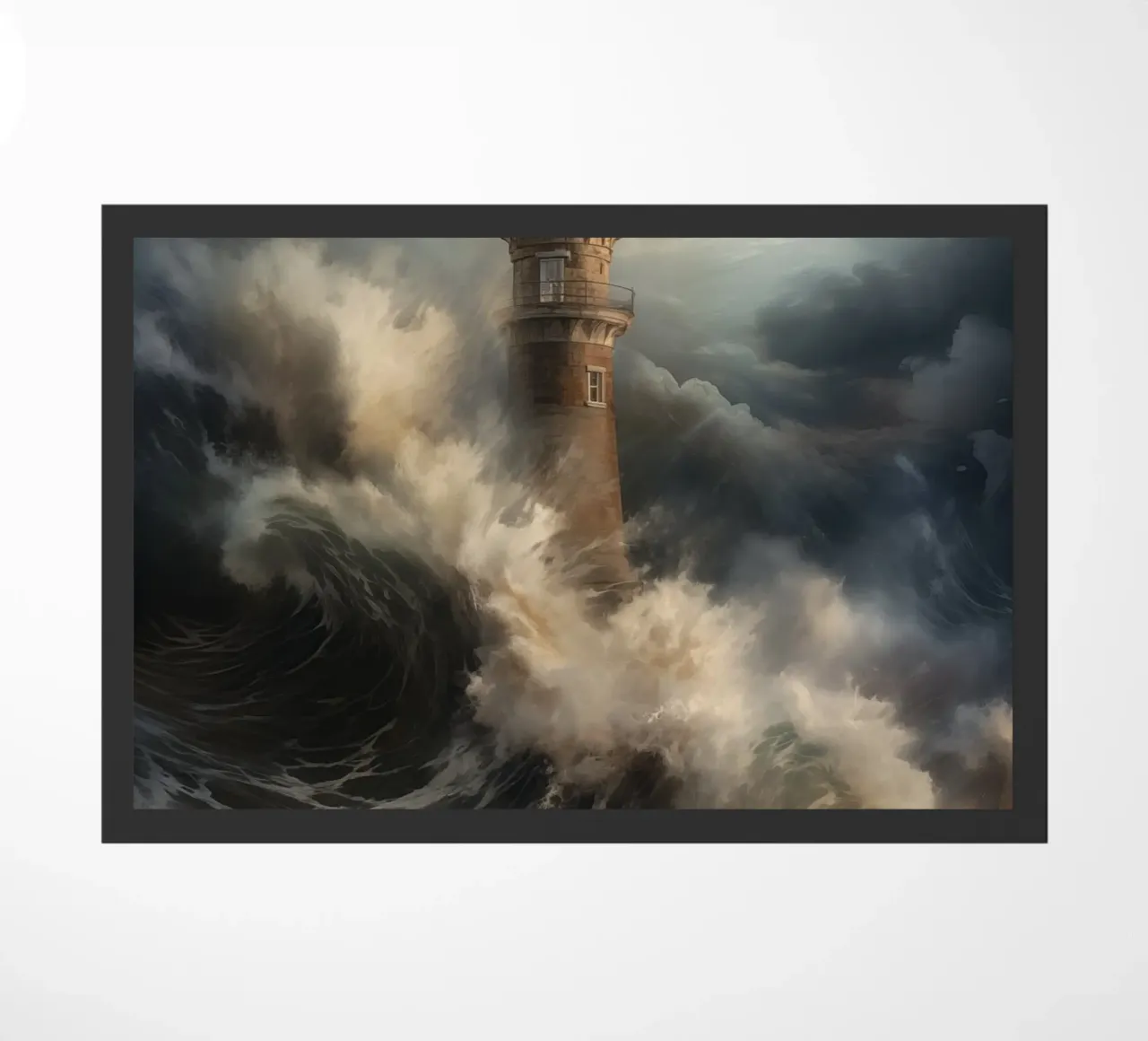 Faro in un mare impetuoso zerbino da Imagine