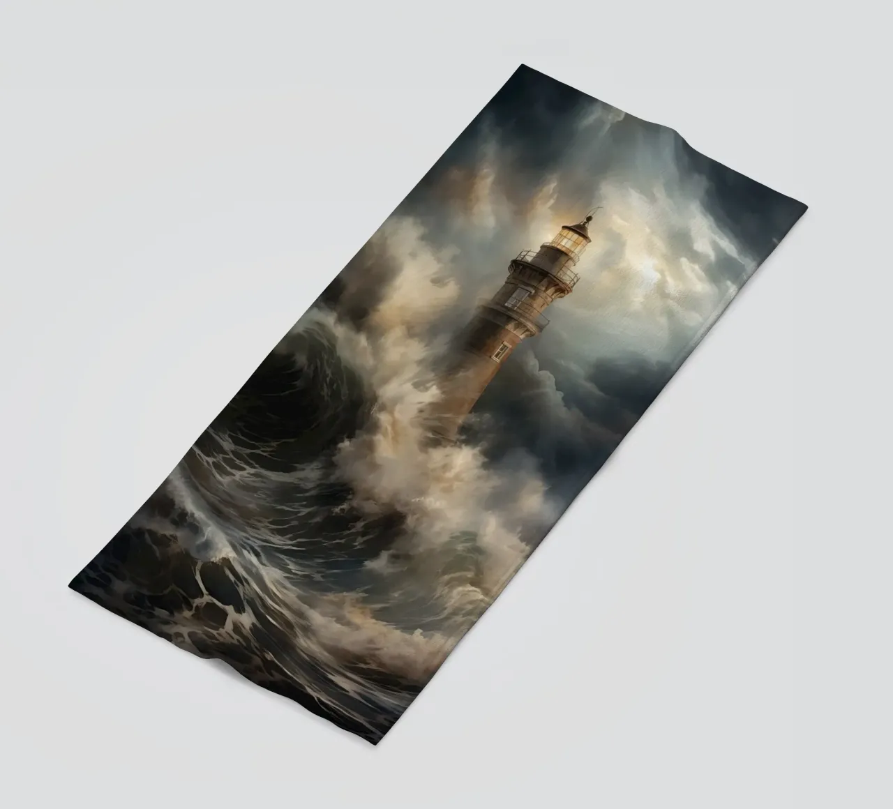 Faro in un mare impetuoso telo mare da Imagine