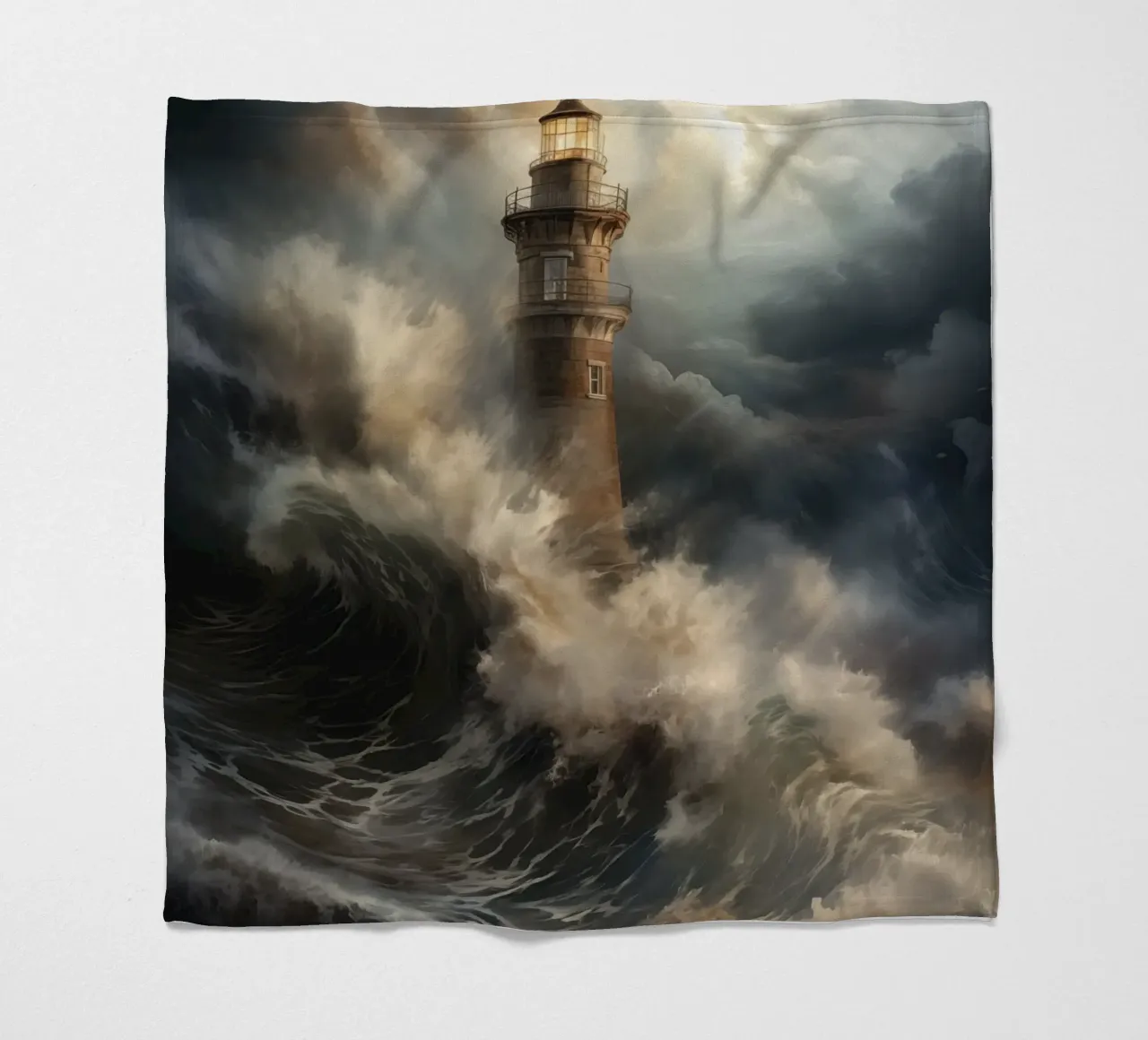 Faro in un mare impetuoso coperta in pile da Imagine