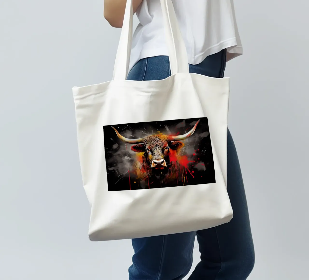 Bull tote bag by Imagine