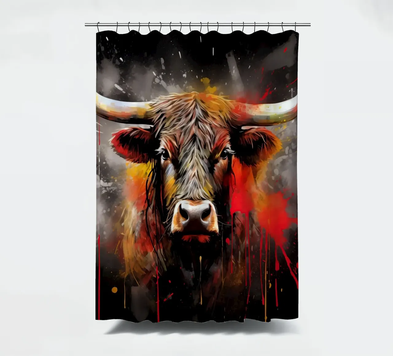 Bull shower curtain by Imagine
