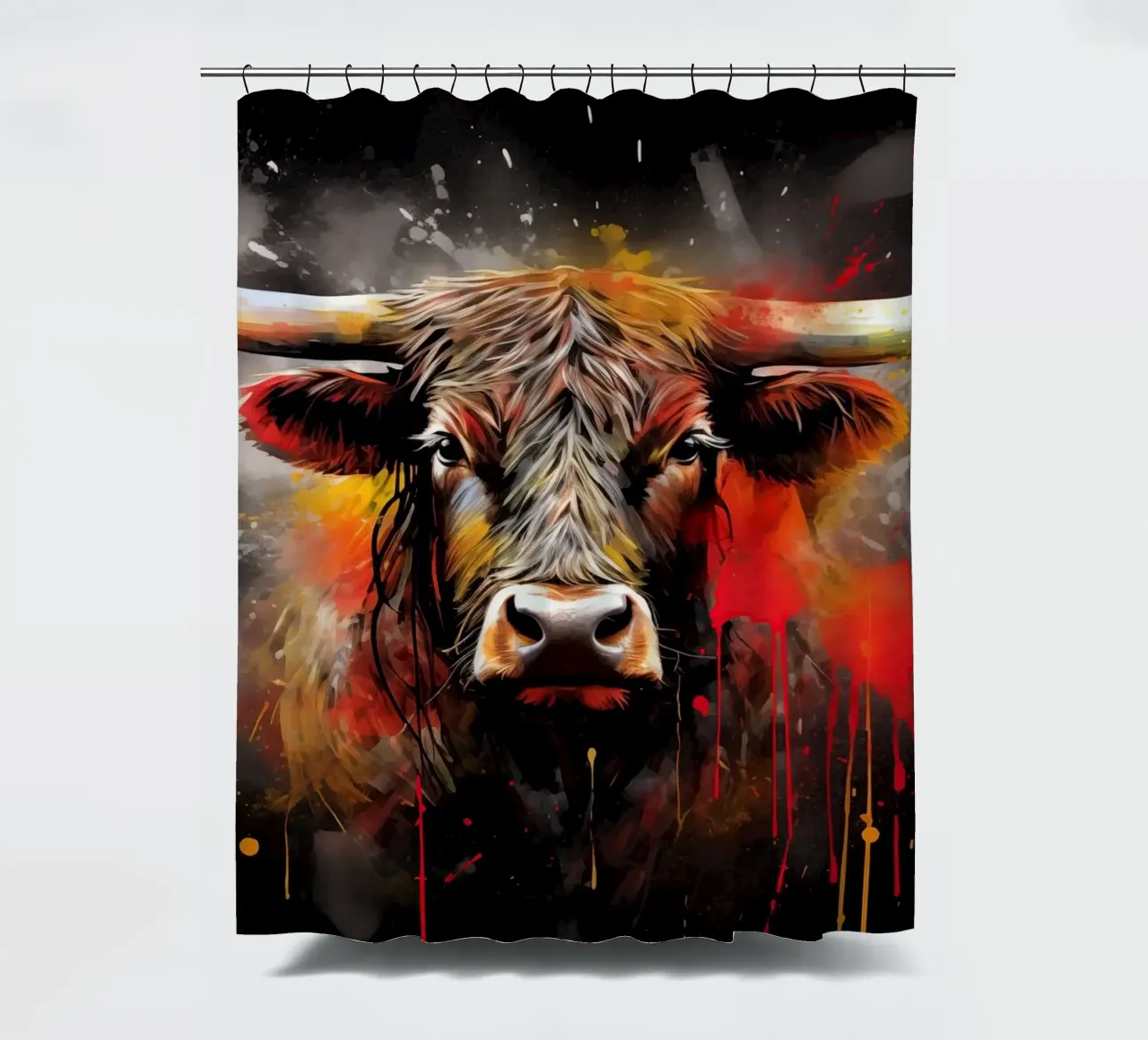 Bull shower curtain by Imagine
