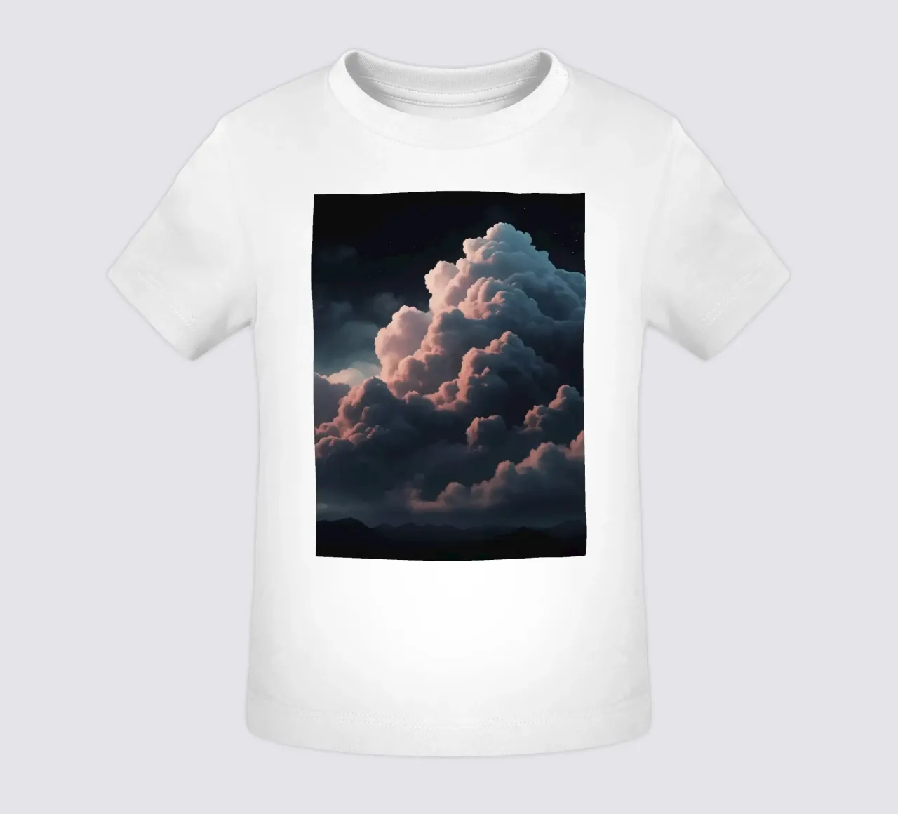 clouds illuminated by soft light create abstract art baby t-shirt by DesignDoodle