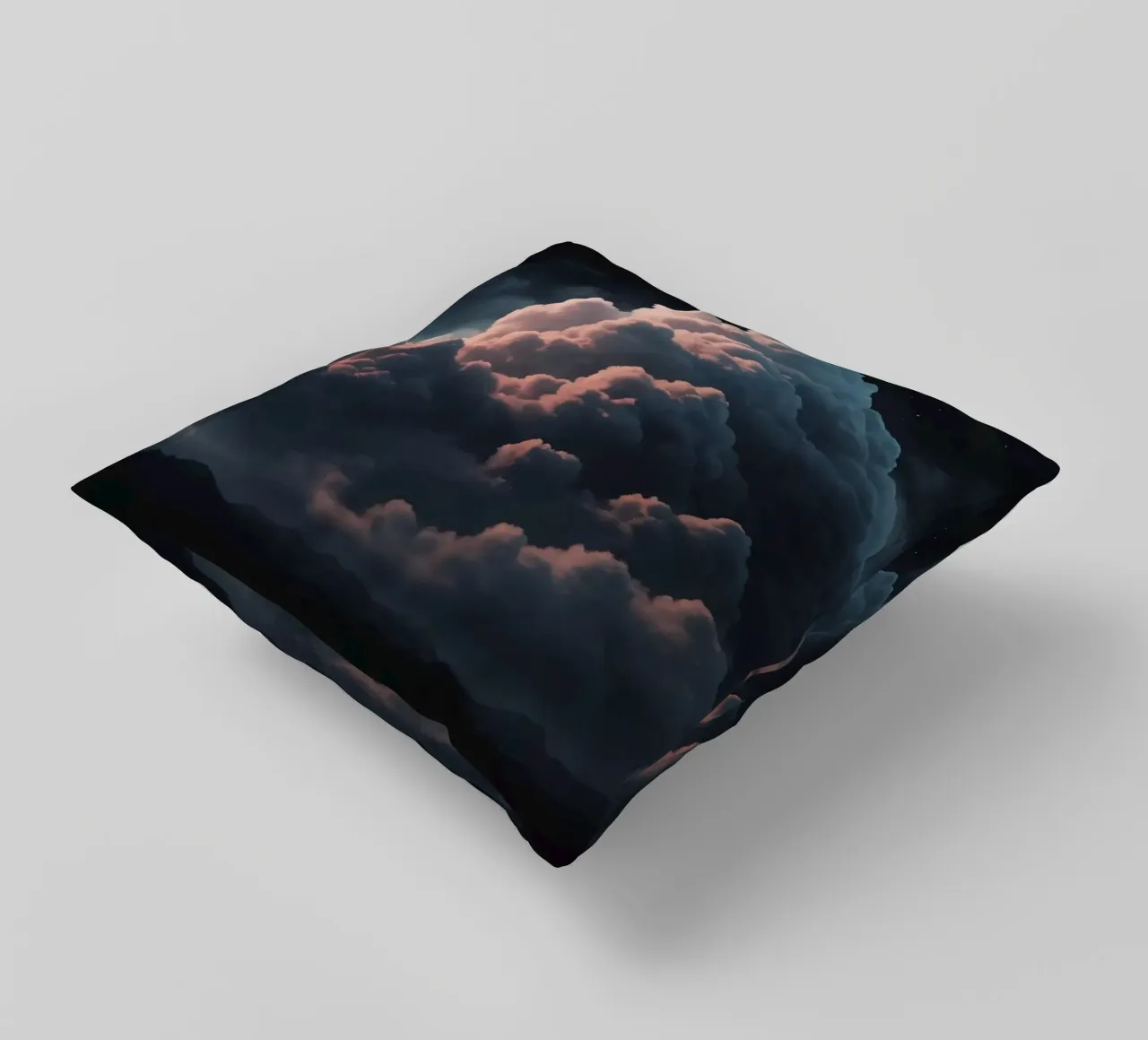 clouds illuminated by soft light create abstract art decorative cushion by DesignDoodle