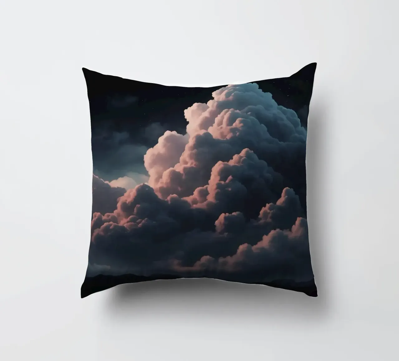 clouds illuminated by soft light create abstract art decorative cushion by DesignDoodle