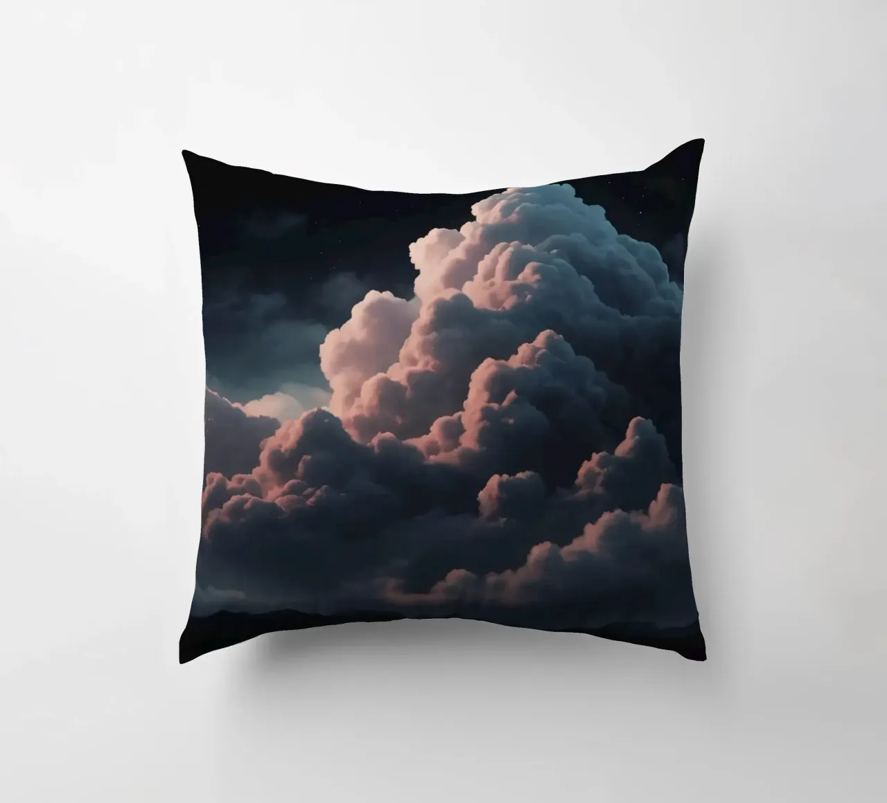 clouds illuminated by soft light create abstract art decorative cushion by DesignDoodle