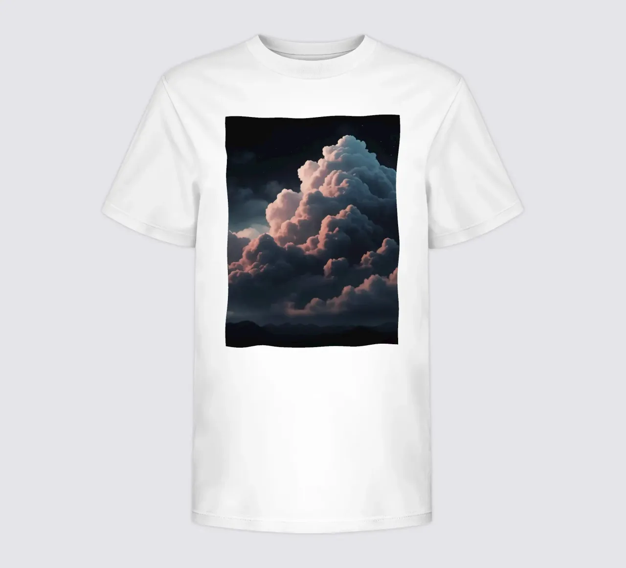 clouds illuminated by soft light create abstract art kids t-shirt by DesignDoodle